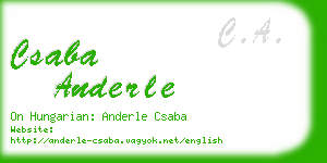 csaba anderle business card